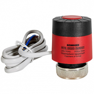 RTE-0020-024001 ROMMER Электротермический сервопривод с поворотным фиксатором штока, нормально закрытый, 24 В