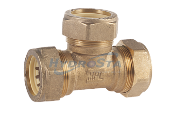 HydroSta Тройник труба-труба-труба 25мм*25мм*25мм