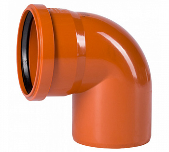 Отвод 87 град. 110 для наружной канализации Ostendorf (16)