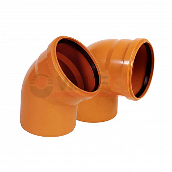 Отвод 45° 160мм РЫЖИЙ нар.канализ.(15) VALFEX