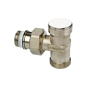 Вентиль нижний тип AG/M угловой, 1/2", слив и заполнение, евроконус 3/4", Simplex