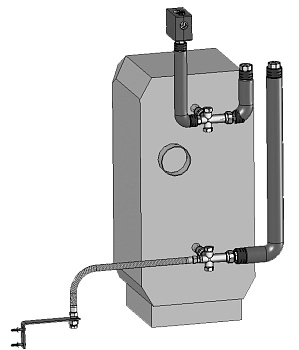 Универсальное подключение распределительной системы к напольному котлу Meibes