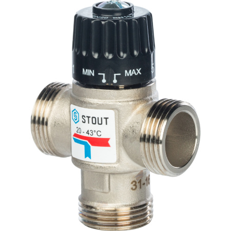 Полное наименование: Термостатический смесительный клапан Stout 1” НР    20-43С KV 2,5 м3/ч
Артикул: SVM-0020-254325