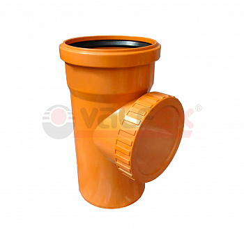 Ревизия с крышкой D 110мм РЫЖАЯ нар.канализ.(25) VALFEX