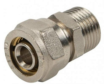 Муфта труба-нар. резьба (никелированная) 15*3/4 (10/120)