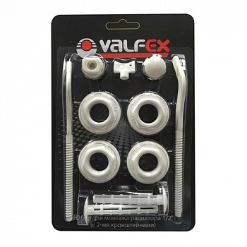 Комплект для монтажа радиаторов с двумя кронштейнами 3/4", VALFEX