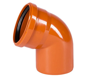 Отвод 67 град. 110 для наружной канализации Ostendorf (20)