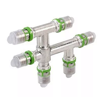 Comap Крестовина 16x2 - 16x2 - 16x2 SkinPress new латунь