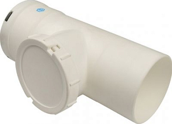 STOUT Элемент дымохода конденсац. визуальн инспекция T образн ?80 п/м PP-FE