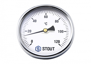 Термометр Stout биметаллический накладной с пружиной корпус _ 63 мм 120 °С