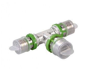 Comap Тройник редукционный 20x2-16x2-16x2 SkinPress new латунь