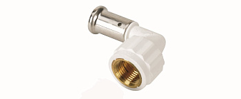 HENCO Угольник 90° ВР, ПВДФ пресс (белый), 16x1/2"